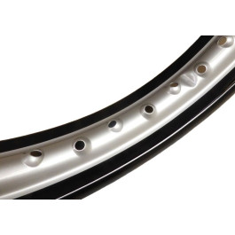 Rim, black/silver steel - 1.85 x 19" - 36 spokes ►see details