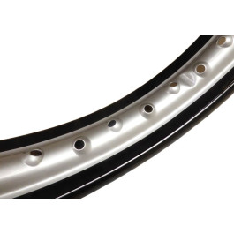 Steel rim, black & silver, M5 - 2.15 x 19" half hub ►see details