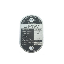 Vehicle identification plate R25/2 - flat