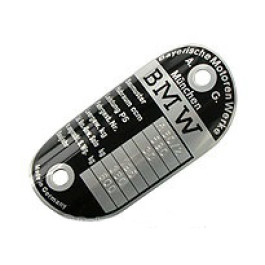 Vehicle identification plate BMW R60/2 
