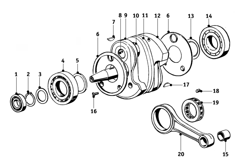 Crankshaft R51/2 - R68 - Salis Parts Salis Parts